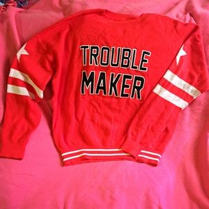 Women Forever 21 sweater Trouble Maker size S